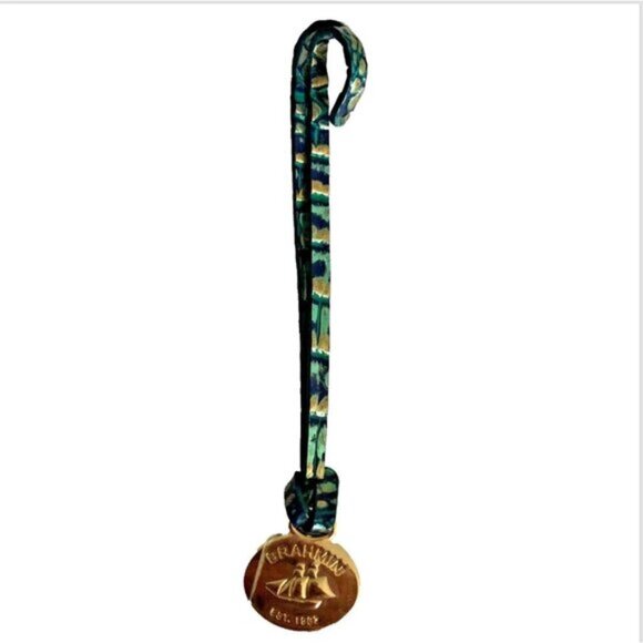 BRAHMIN Gold Boat Keychain Bag Fob Purse Charm NEW - Picture 1 of 10